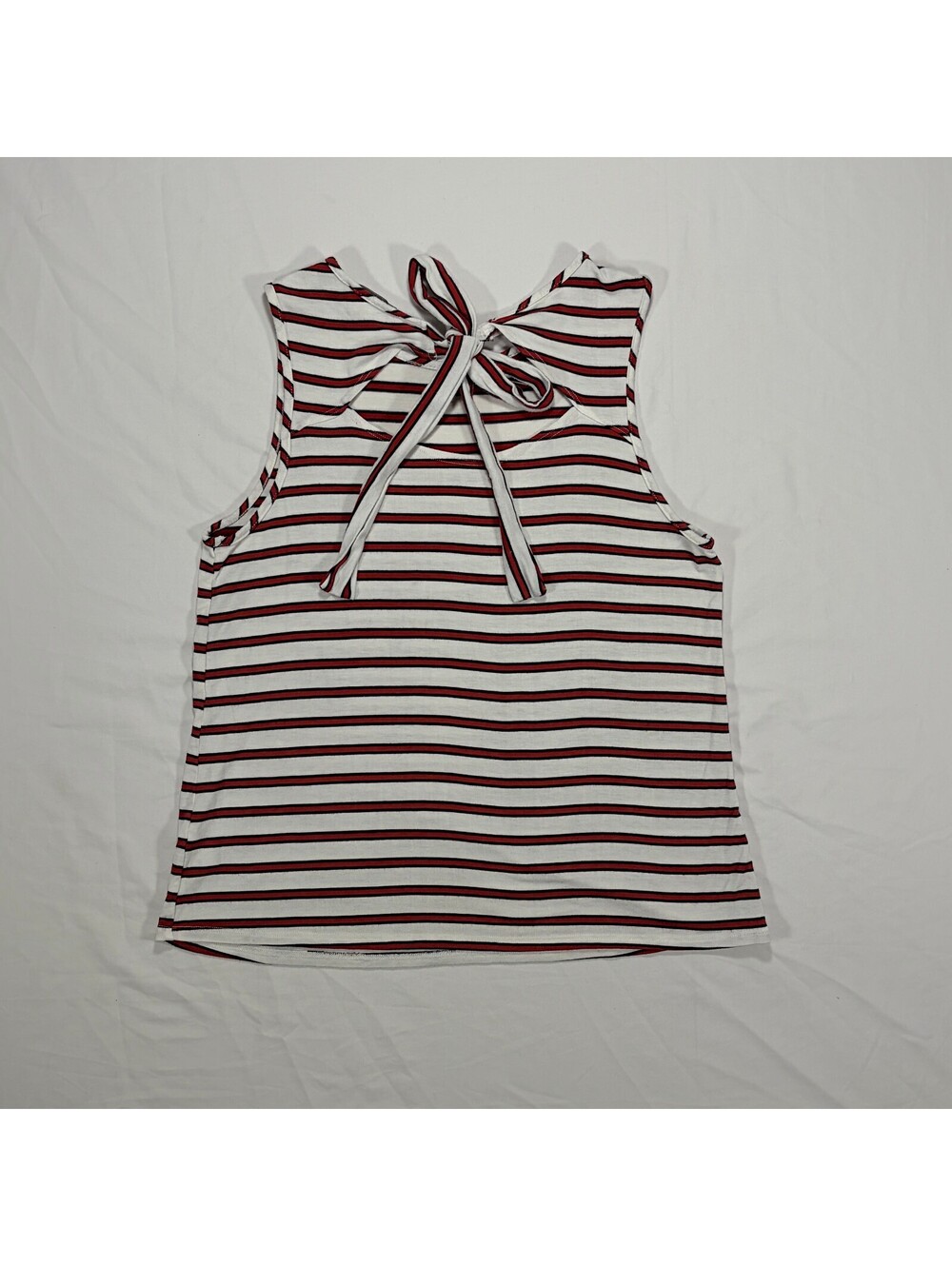 Striped Tank Top Bow Tie Red White Blue Nautical Sailor